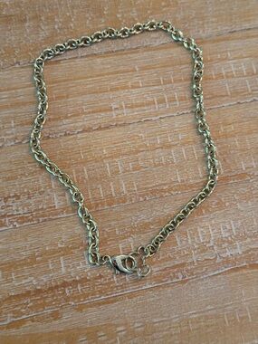 Disney Gold-Tone Link Necklace with Mickey Charm Detail